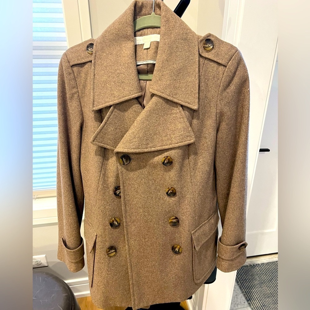 New York & Company Light Brown tan Pea coat, medium